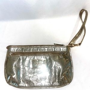 Michael Kors Metallic Gold wristlet pre-owned